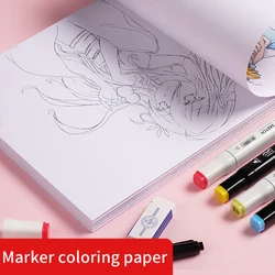 Marker Pen Coloring Books Illustration Girl 18pages A4 Drawing Paper For Adults Kids Beginners Children Students Art Supplies