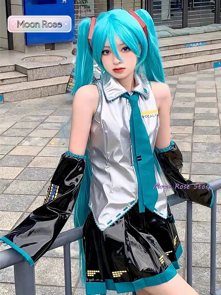 

Милый мультфильм Kawaii Fisk Future Mikuu Cos Kawaii Одежда Хацунэ Мику Косплей Одежда Сюрприз Подарки для друзей Дети