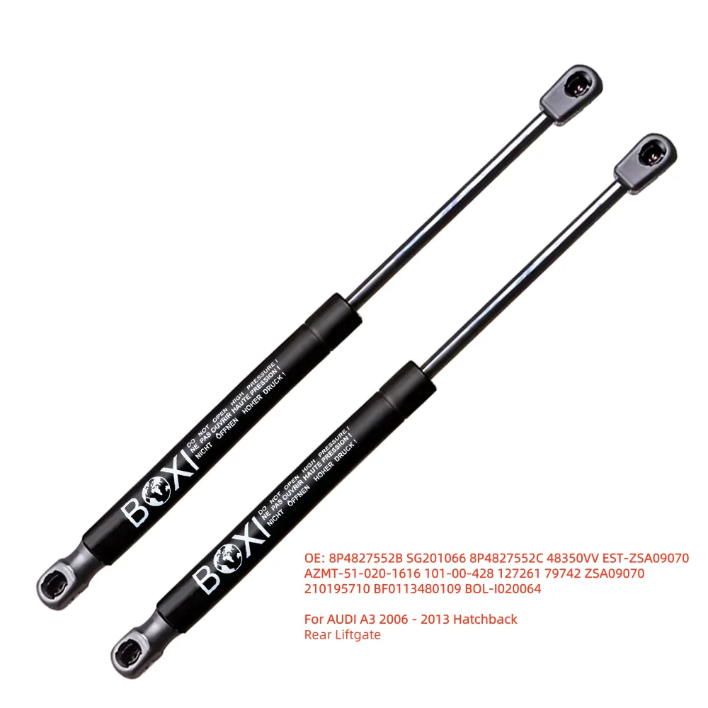 

BOXI 2pcs Rear Liftgate Gas Spring Shock Lift Strut Support For AUDI A3 2006 - 2013 Hatchback 8P4827552B SG201066 Lift Struts