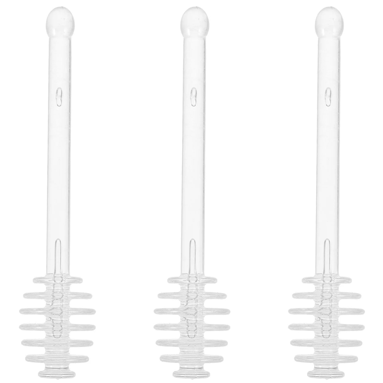 

3Pcs Glass Honey Dippers Honey Stirrers Perfect Drizzling Tools for Home Cafe Restaurant Jam Stir Wands