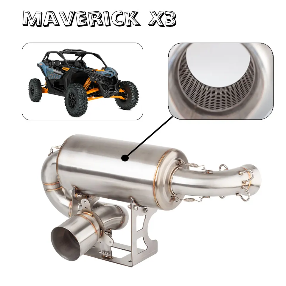 

Motorcycle UTV exhaust muffler for Can Am Maverick X3 Turbo R & RR Max X3 Turbo Maverick X3 exhaust Muffler 2017-2025