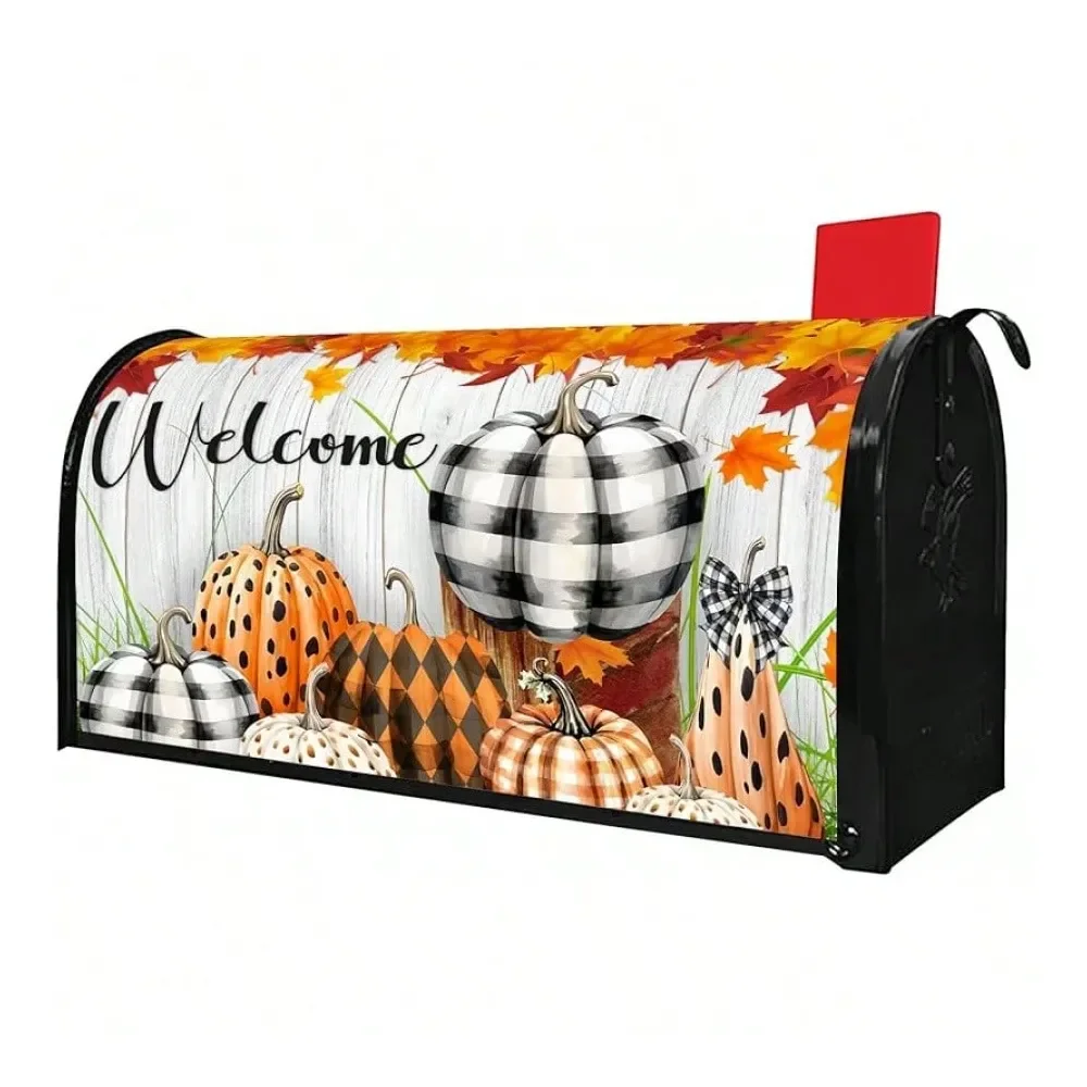 

Fall Yall Pumpkin Maple Leaf Magnetic Mailbox Cover Standard Size 18 X 21 Thanksgiving Harvest Autumn Letter Box Covers Decor O