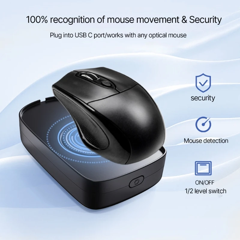 Virtual Mouse Mover Anti-sleep Automatic Movement To Prevent Computer Lock Screen With ON/OFF Switch Undetectable Mouse Jiggler