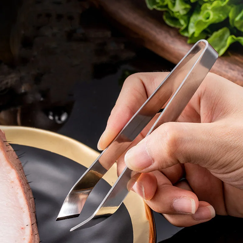 2pcs Stainless Steel Fish Bone Tweezers Pliers Extractor Removal Pliers Mini, Convenient, No Space Required Fish Bone Extractor