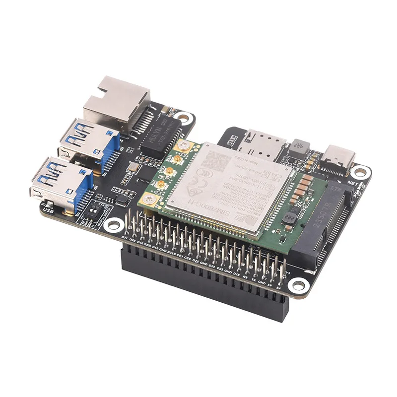 

Плата адаптера для Raspberry Pi 5 PCIe к Mini PCIe, USB-порт Gigabit Ethernet RJ45, поддержка модуля 4G