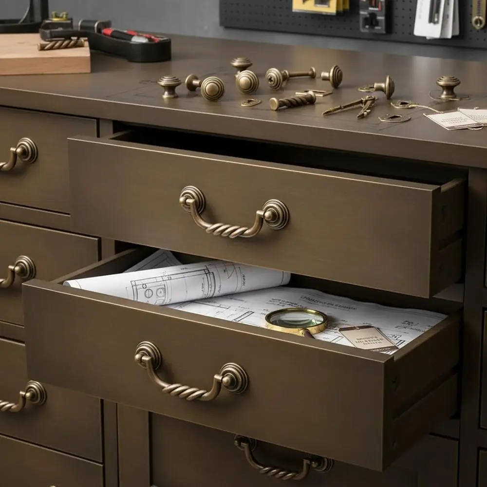 Vintage Style Rust Resistant Drawer Pulls Elegant Durable Cabinet Knobs Easy Install Bail Drop Swing Handles Dresser
