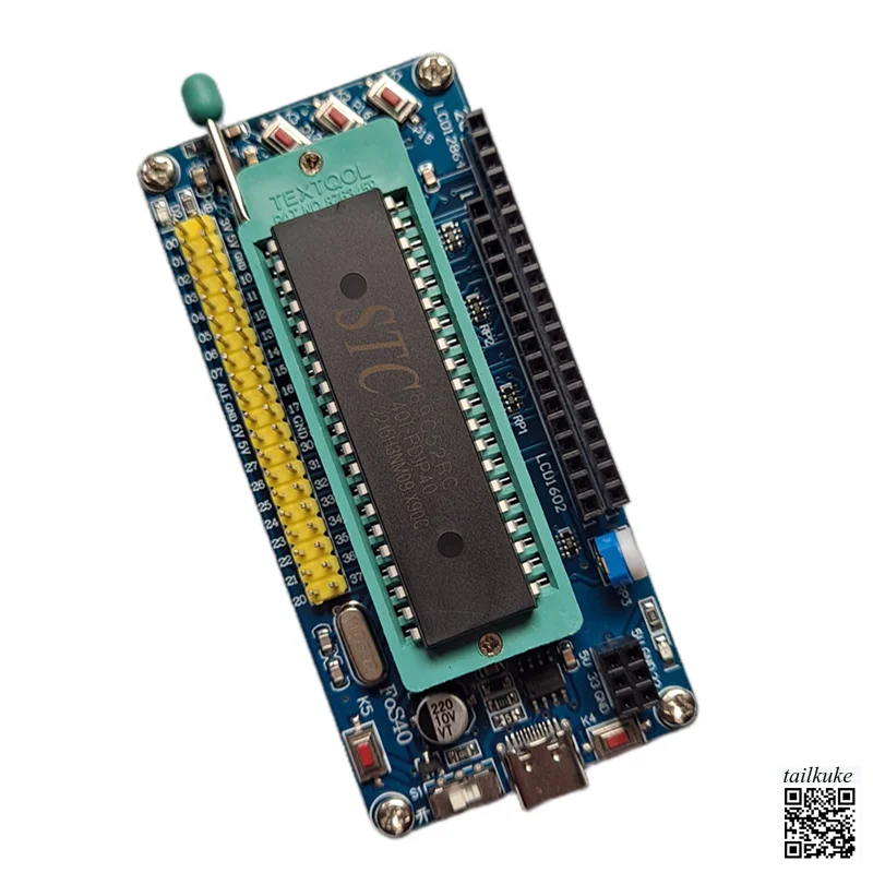 

51 Microcontroller Minimum System Board STC89C52RC Supports USB Download with LCD1602/12864 Interface