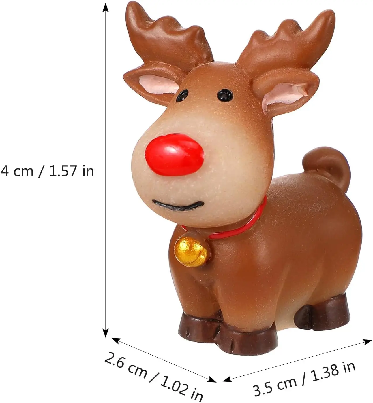 Christmas Decorations Santa Claus Miniature Deer Statues Holiday Reindeer Statues Desktop Deer Decoration Cartoon Craftsmanship