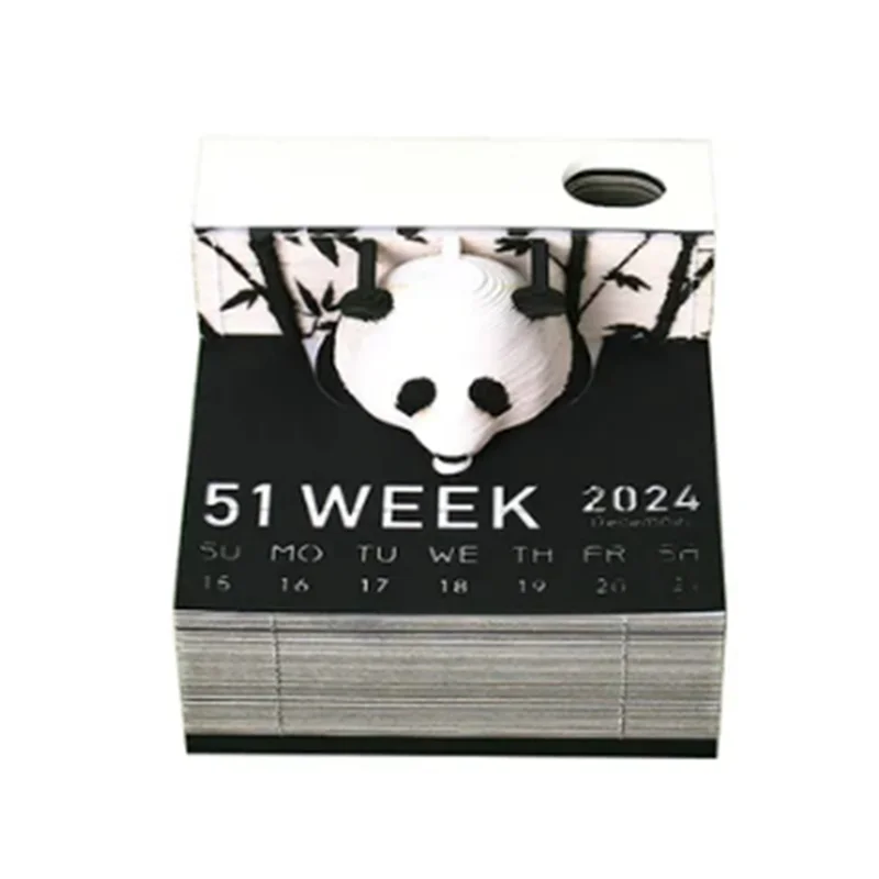 3D Memo Pad Kawaii Sticky Notes Christmas Birthday Gift 1 Piece 3D Paper Art Calendar