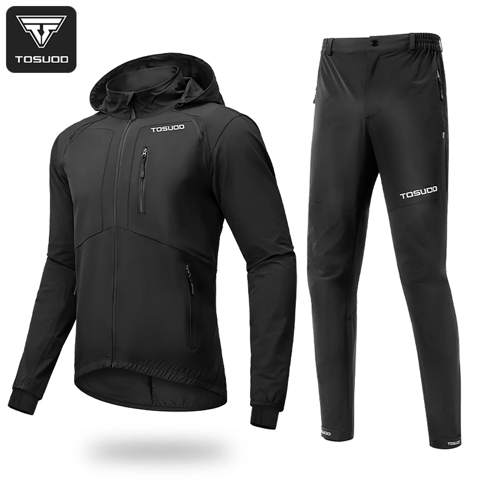 TOSUOD Mens Cycling Jersey Set Breathable Short Sleeve Bike Jacket Sports Shirt Bicycle Bib Clothing Motorcycle Jersey Suit