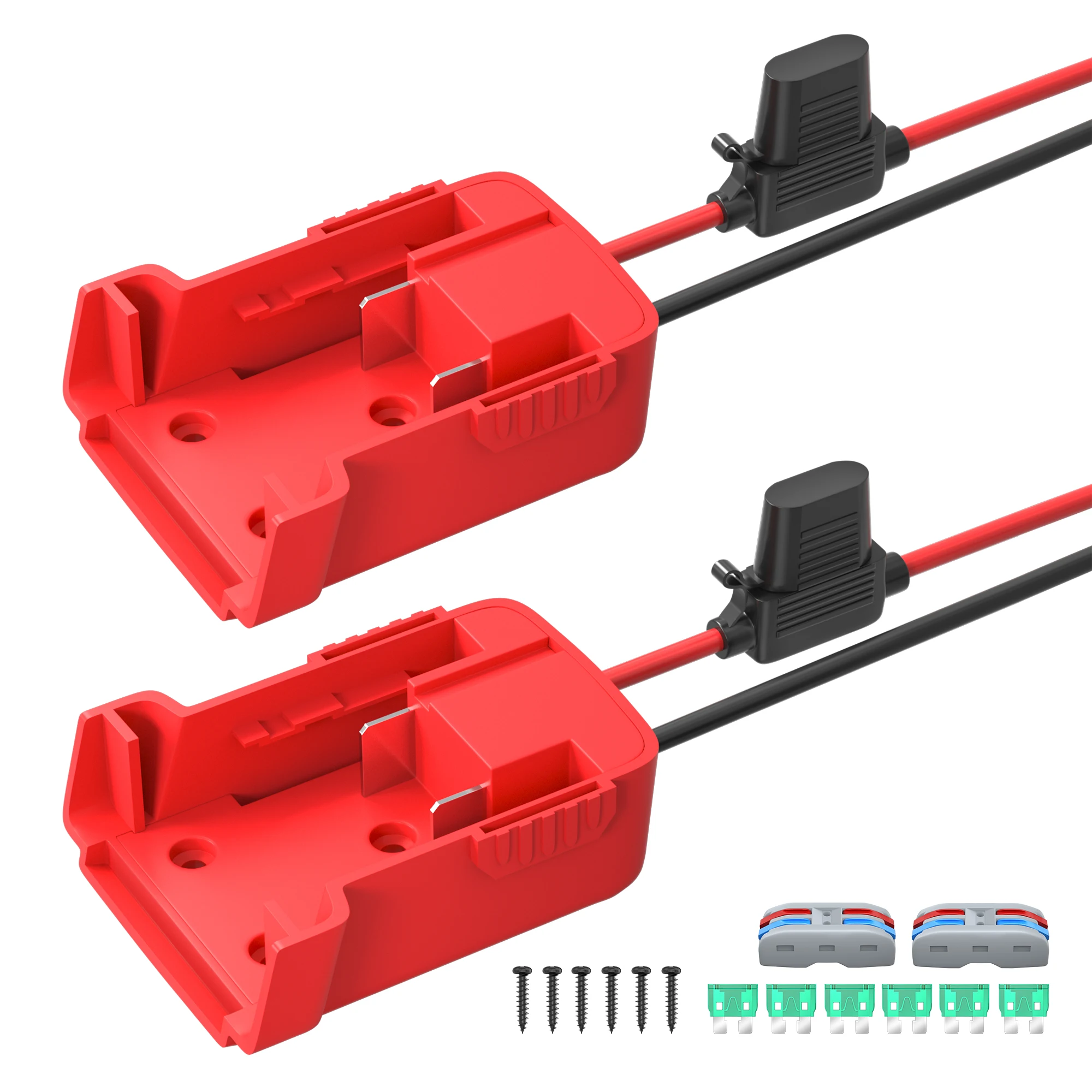 2PCS Power Wheels Adapter 18V Battery Adapter Converter for Power Wheel Adapter for RC Car & Robotics Toys Complete with Fuse