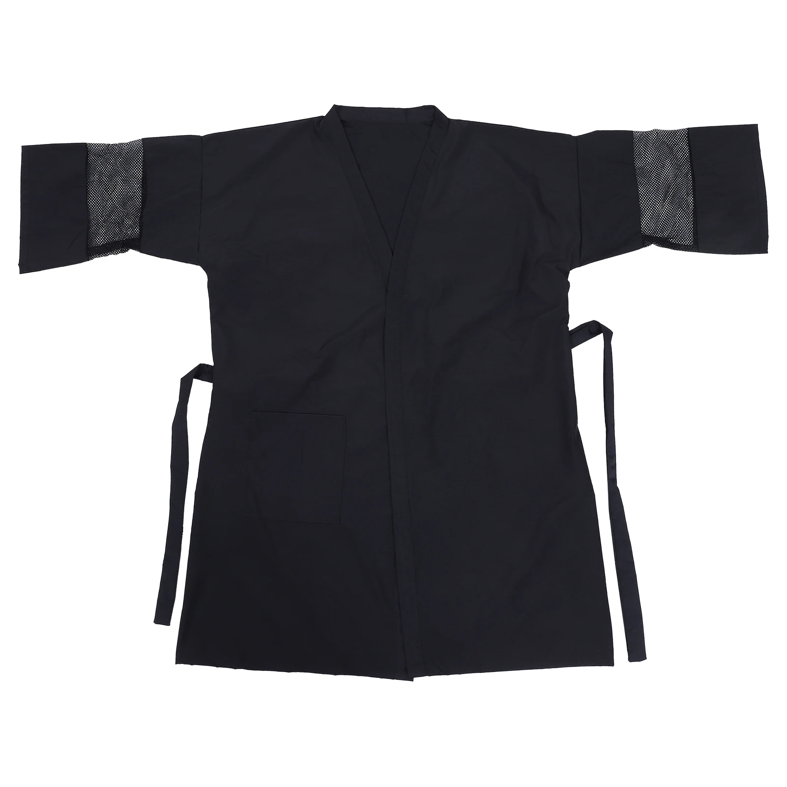 

Salon Client Gown Cape Hair Salon Gown Knee Length Long Sleeve Smock Uniform Guest Robe Cloth Women Men Adjustable Tie Waist