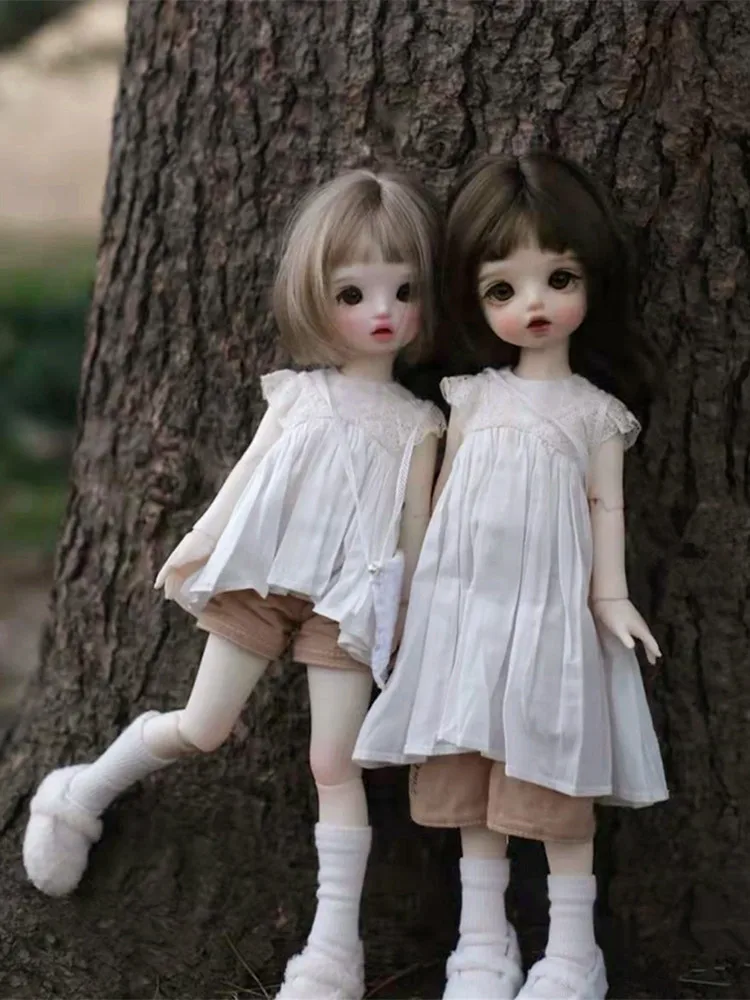 White dress Outfit for BJD 1/6 1/4 ,1/3  Doll Clothes Customized CWB249