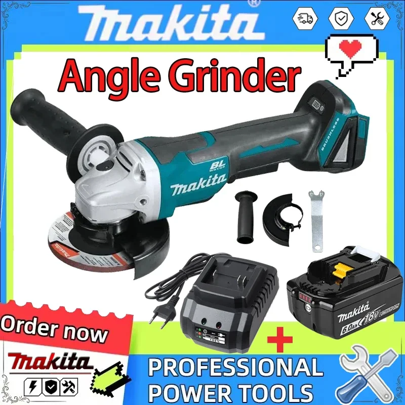 

Аккумуляторная угловая шлифмашина Makita DGA404 100 мм, бесщеточная, литиевая, высокомощная, для резки и полировки