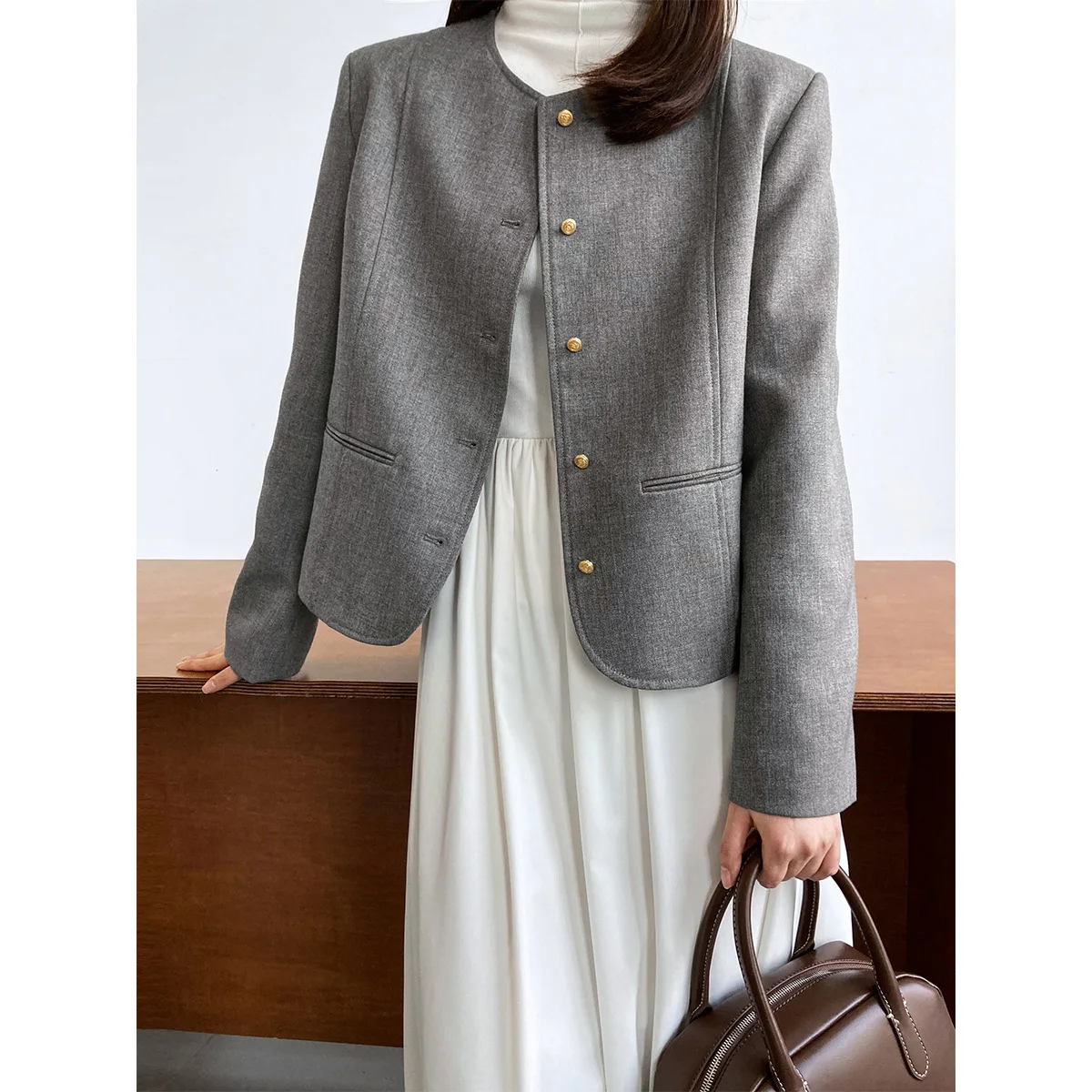 2024 Women Spring Coats Vintage Jacket Coat Feminino Fashion Long Sleeve Tops For Women High Street Blazer Coat Ropa Mujer