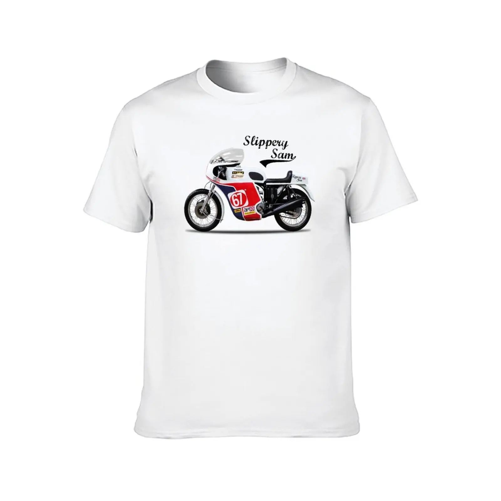 Slippery Sam Production Racer T-Shirt t shirt man luxury cotton t shirts man 100% T-Shirt