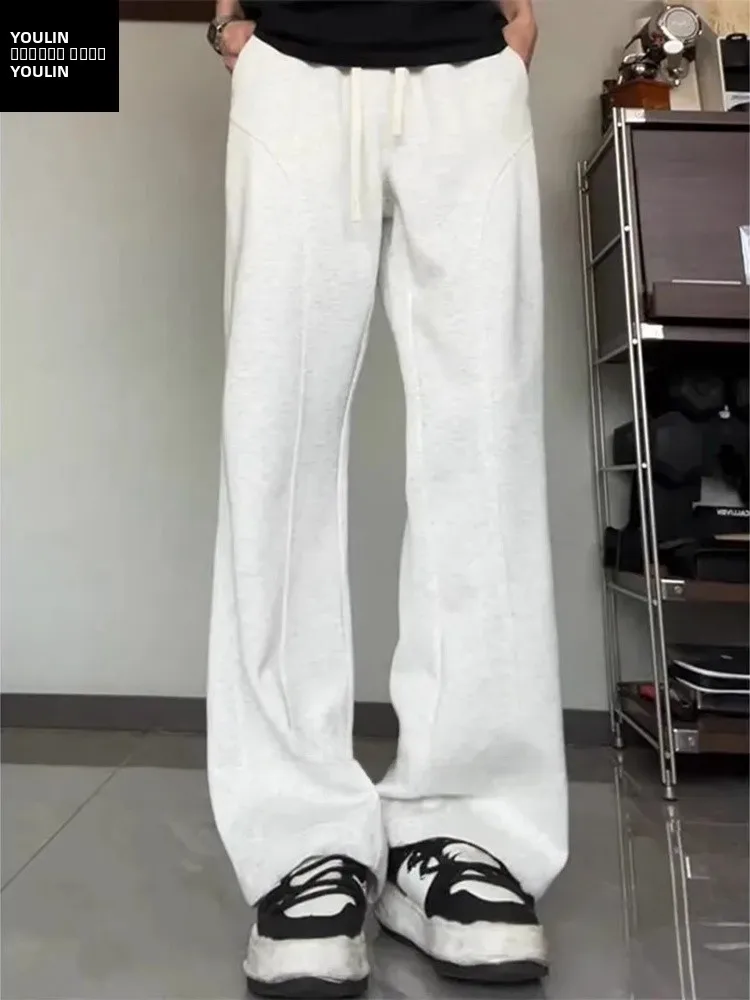 

Мужские спортивные брюки American Sle с прямыми штанинами, высокой талией, удлиненные, осенние, повседневные, с эффектом похудения