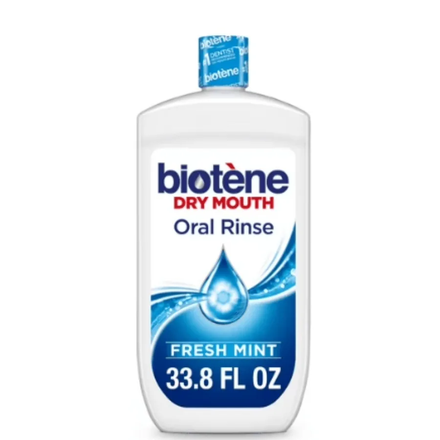 

Biotene Moisturizing Dry Mouth Oral Rinse Mouthwash Fresh Mint 33.8 Oz for and Adults