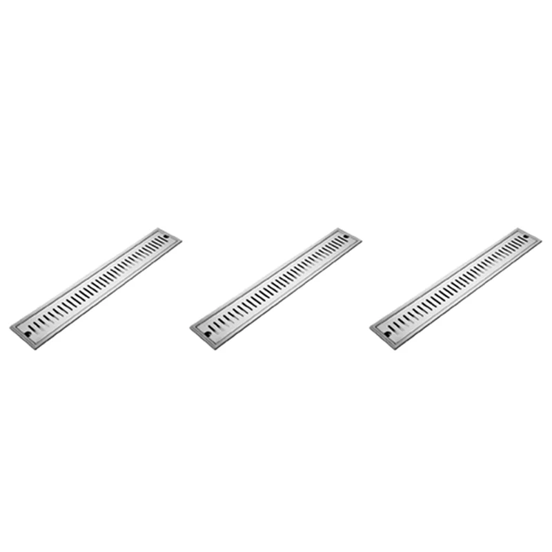 AC23-3X Rectangular Linear Shower Floor Drain Long Linear Drainage Channel Drain For Hotel Bathroom Kitchen Floor 20Cm