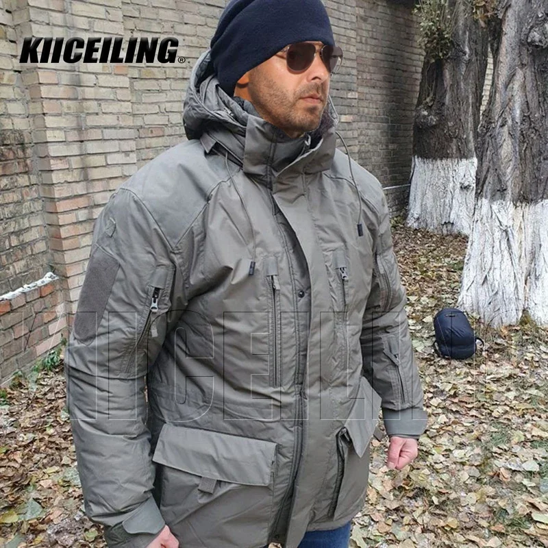 KIICEILING ECIG 4.0 Winter Jackets Men, Tactical Jacket, Mens Jacket, Thermal Streetwear, Bomber Jacket, Parkas Coat Clothing