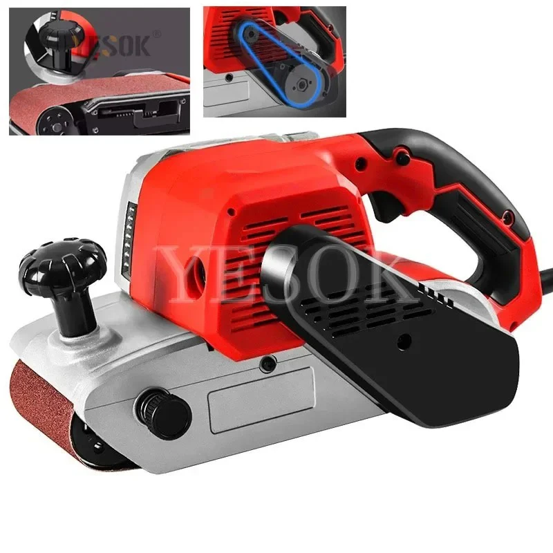 

Industrial Grade Sanding Machine 4 Inch Belt Machine Household/Portable Small Sandpaper Plane Polishing Polisher 220V