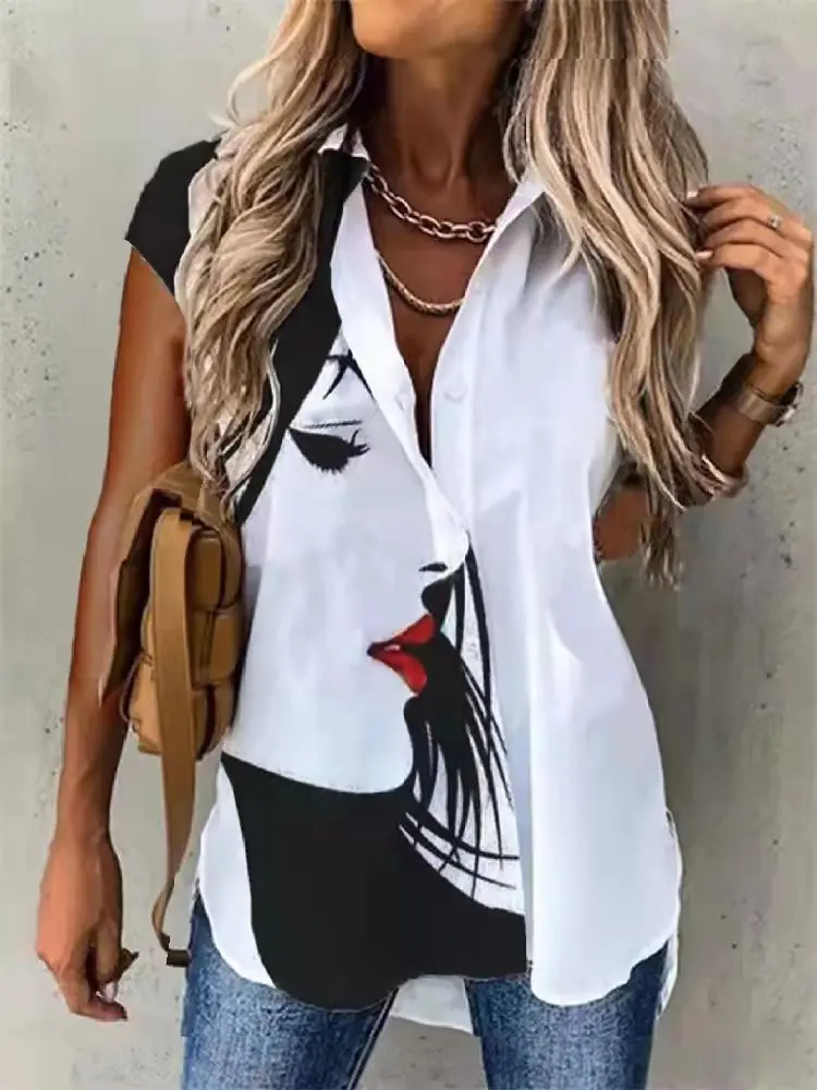 Temperament Summer Women Shirts Casual Large Size Shirts Women Loose Women Tops