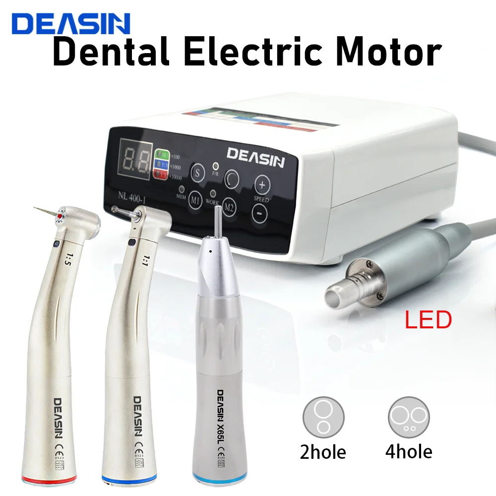 Dental LED Portable Electric Micromotor Set For Chair 2/4hole Low Speed X25L/X95L/X15L/X65L contra angle Handpiece Dentist Tools