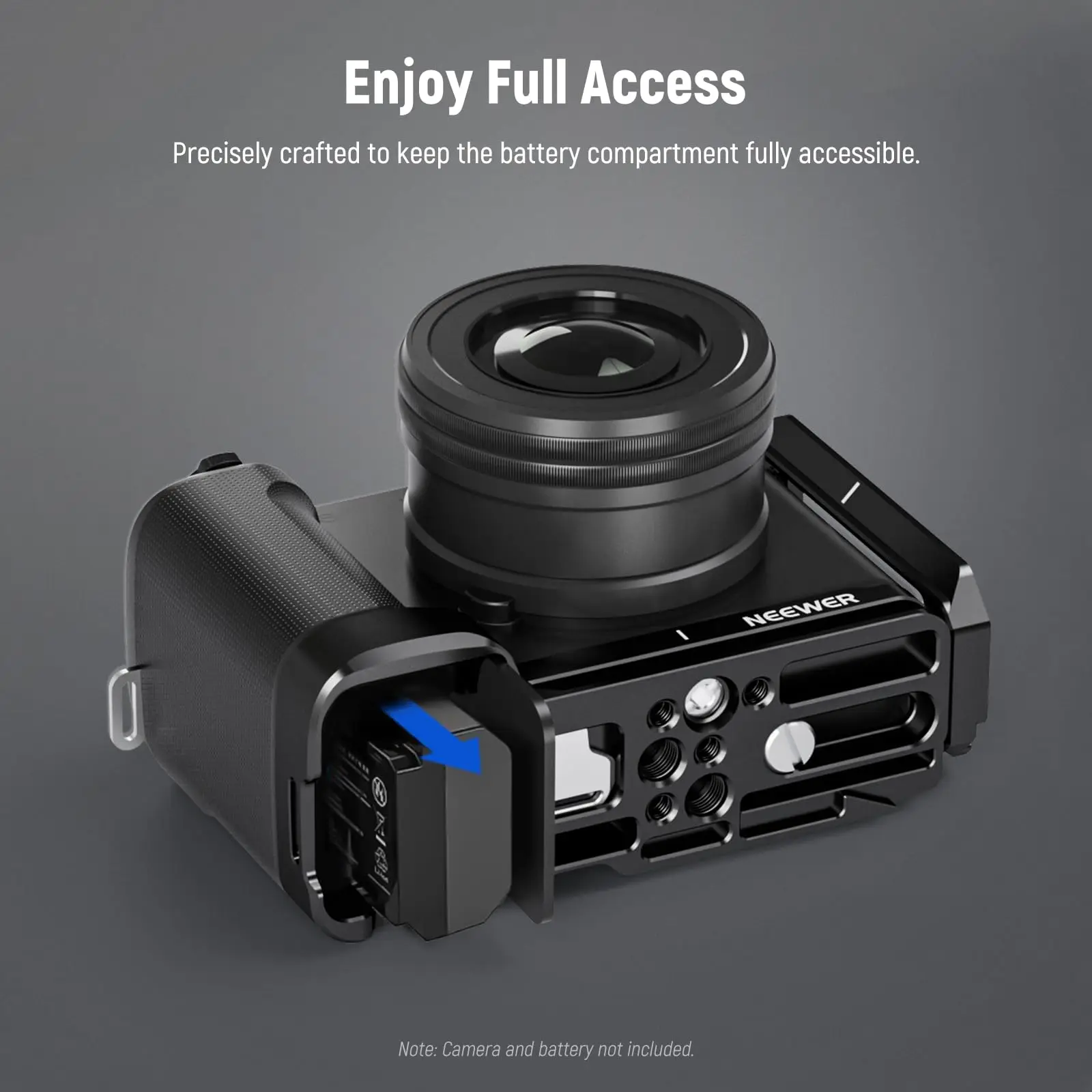 NEEWER ZV-E1 L Plate for Sony ZV-E1 Camera Aluminum Extendable Arca Type Side Base Plate Compatible with DJI RS 2 RSC 2 RS 3 Pro - Image 5