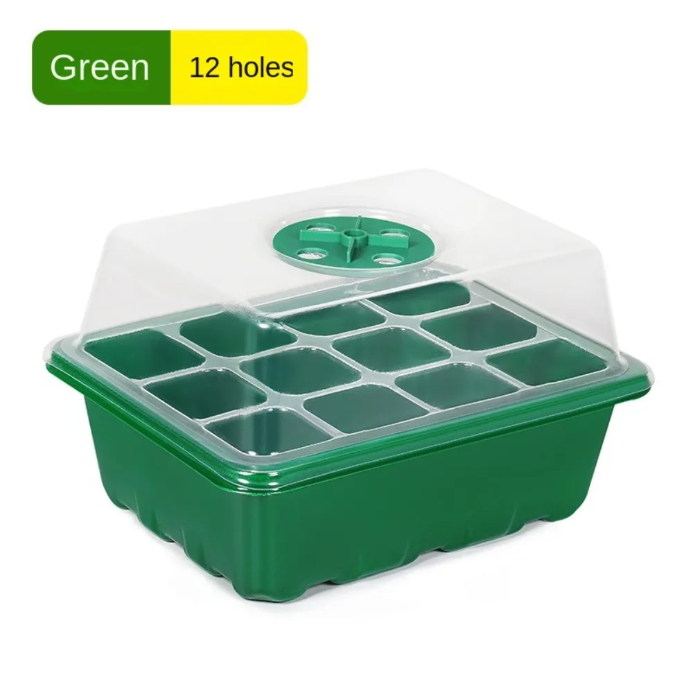 6/12Grids Seed Starter Tray Mini Greenhouse Seeds Growing Cultivation Planting Box with Ventilation Hole Plant Starter Kit