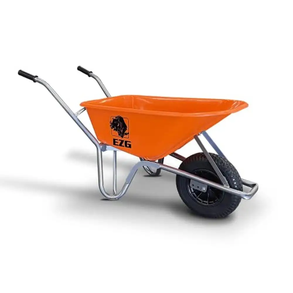 Set of 4 High Impact HDPE Wheelbarrows 800 lb Capacity 6 cu. ft Tray Precision Bearing System 16