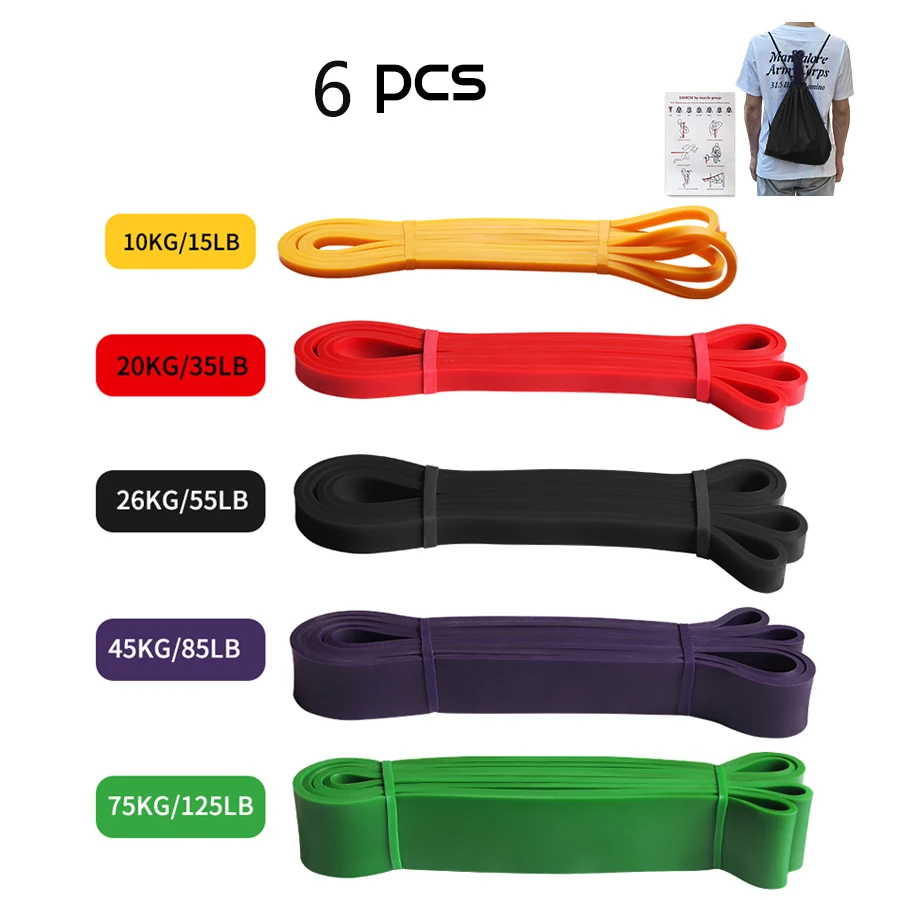 Workout Pilates Latex weerstandsband Oefening elastische band voor sportsterkte Pull Up Assist Band Heavy Duty fitnessapparatuur