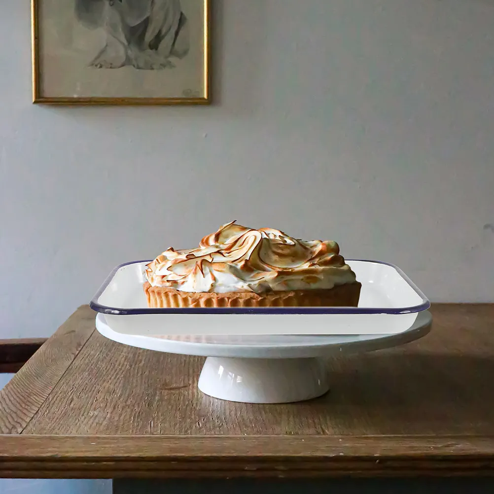 

Enamel Rectangular Baking Tray White Large Capacity Non-Stick Sheet Pan Oven Roasting Pan Kitchen Serving Dish