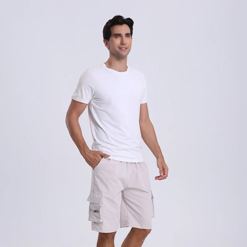 Men's Cargo Shorts Mens Tactical Shorts Casual Big Pocket Sports Slacks Casual Fashion Knee-length Cargo Short Pants Summer Male