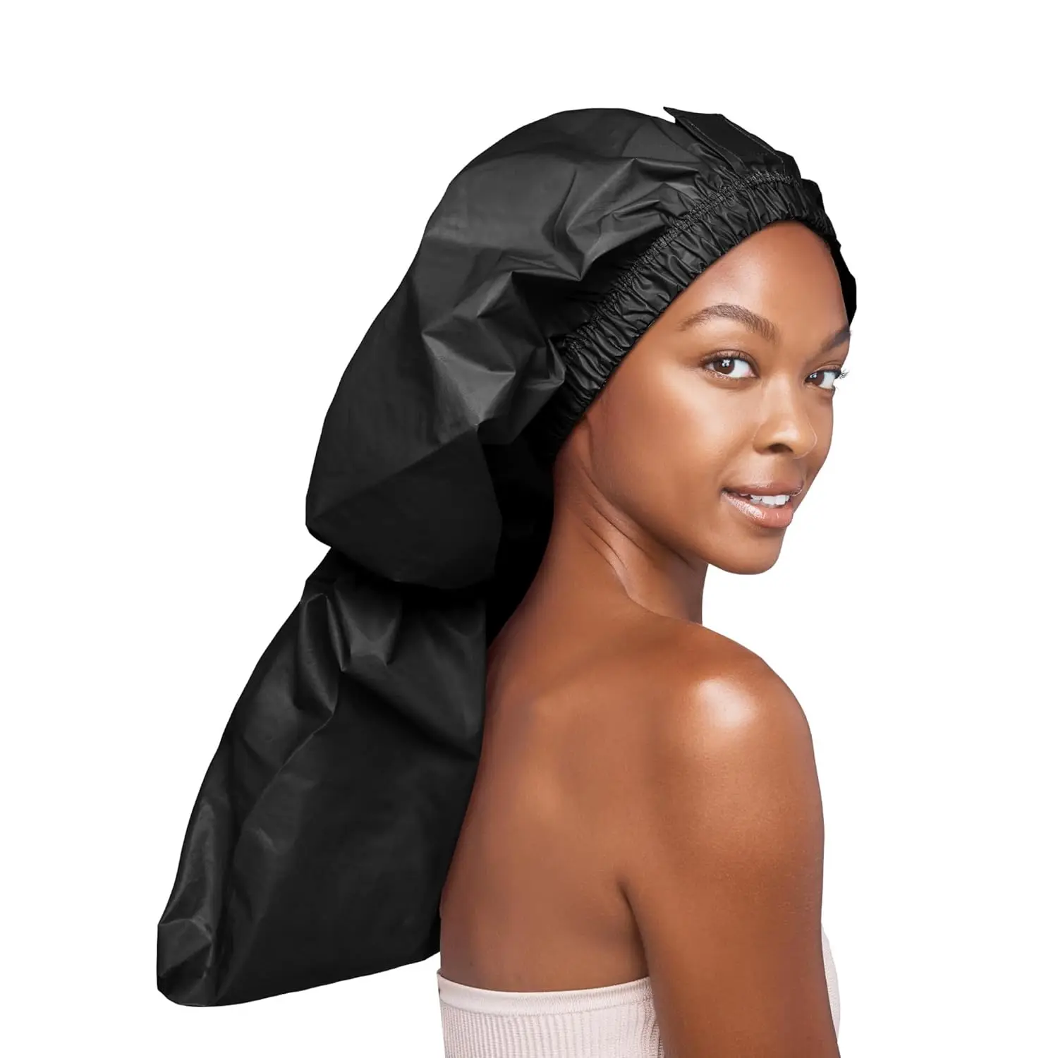 

Super Large Waterproof Braid Shower Cap, Reusable Caps with Elastic Band