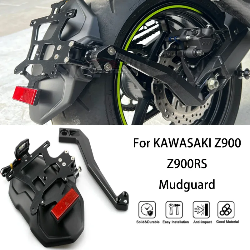 MTKRACING For KAWASAKI Z900 Z900RS 2017-2024 Motorcycle Rear Mudguard Wheel Splash Guard Fender License Plate Holder Accessories