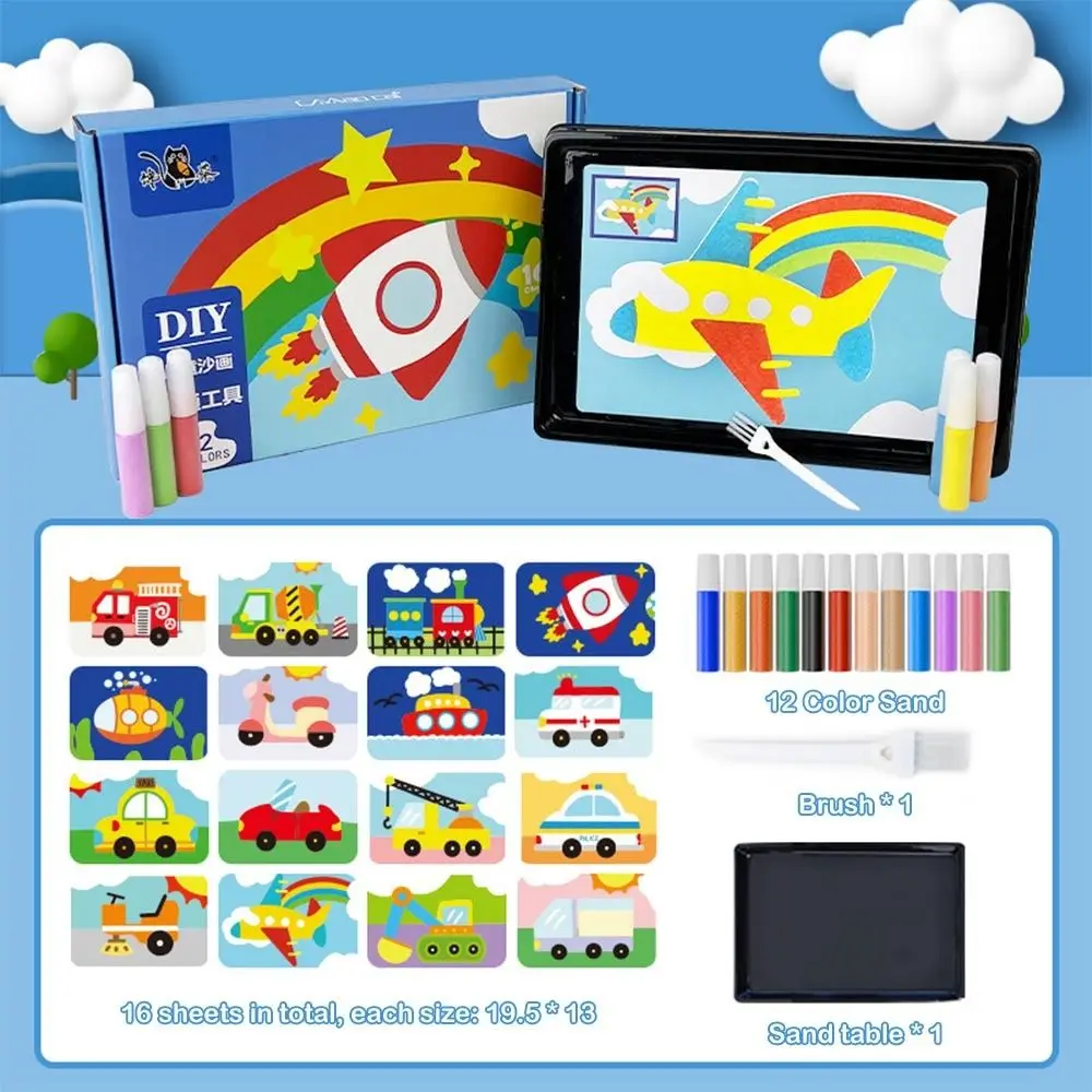 Nouveau bricolage sable dessin ensemble Art photos enfants éducation sable Art photos artisanat apprentissage enfants coloriage jouet
