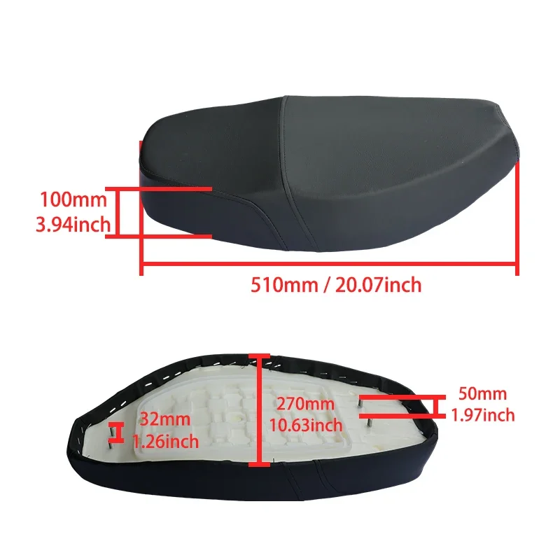 

LINGQI RACING мотоциклетный плоский чехол на сиденье, черная подушка для пассажирских сидений для электрического велосипеда, картинг, пит-байк, внедорожный велосипед