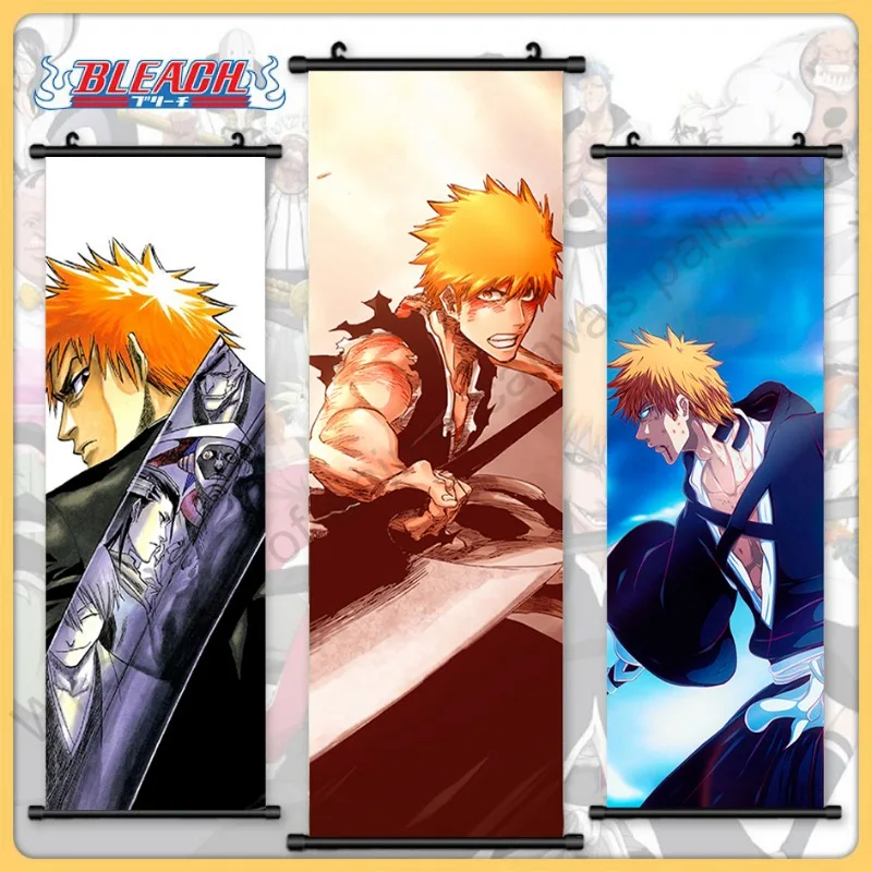 170CM Wall Hanging Painting BLEACH Kurosaki Ichigo Prints Wall Art Poster Home Living Room Decoration Background Gift