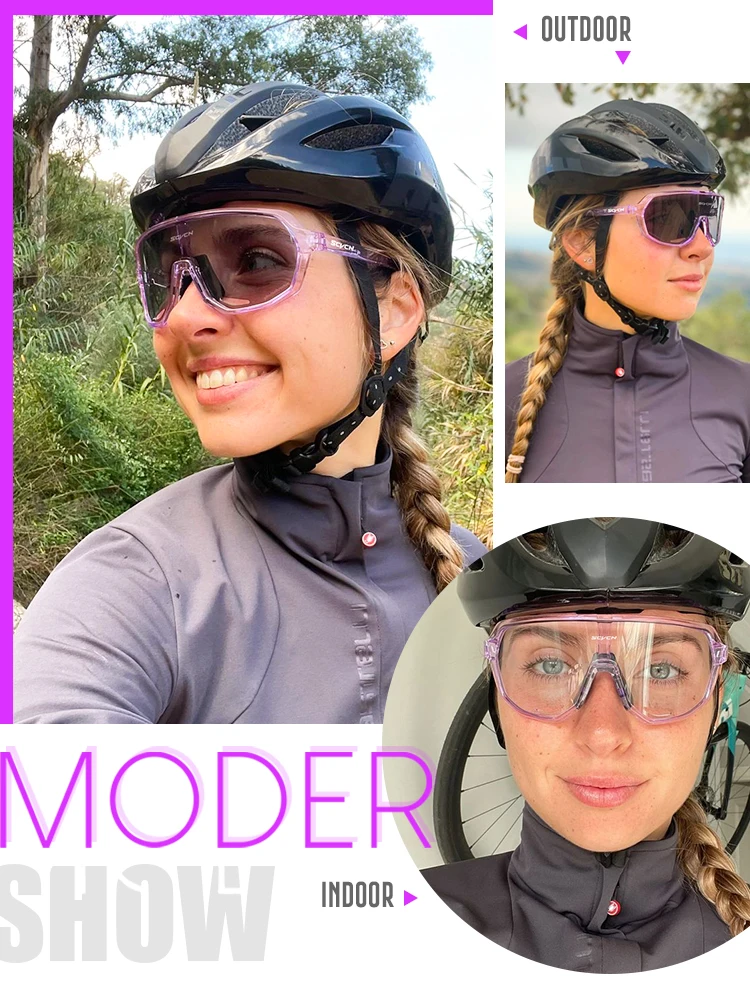AliExpress UK SCVCN Outdoor Photochromic Cycling Glasses Bike Sunglasses Men UV400 Eyewear Sports MTB Goggles Bicycle Women Hiking Sunglasses