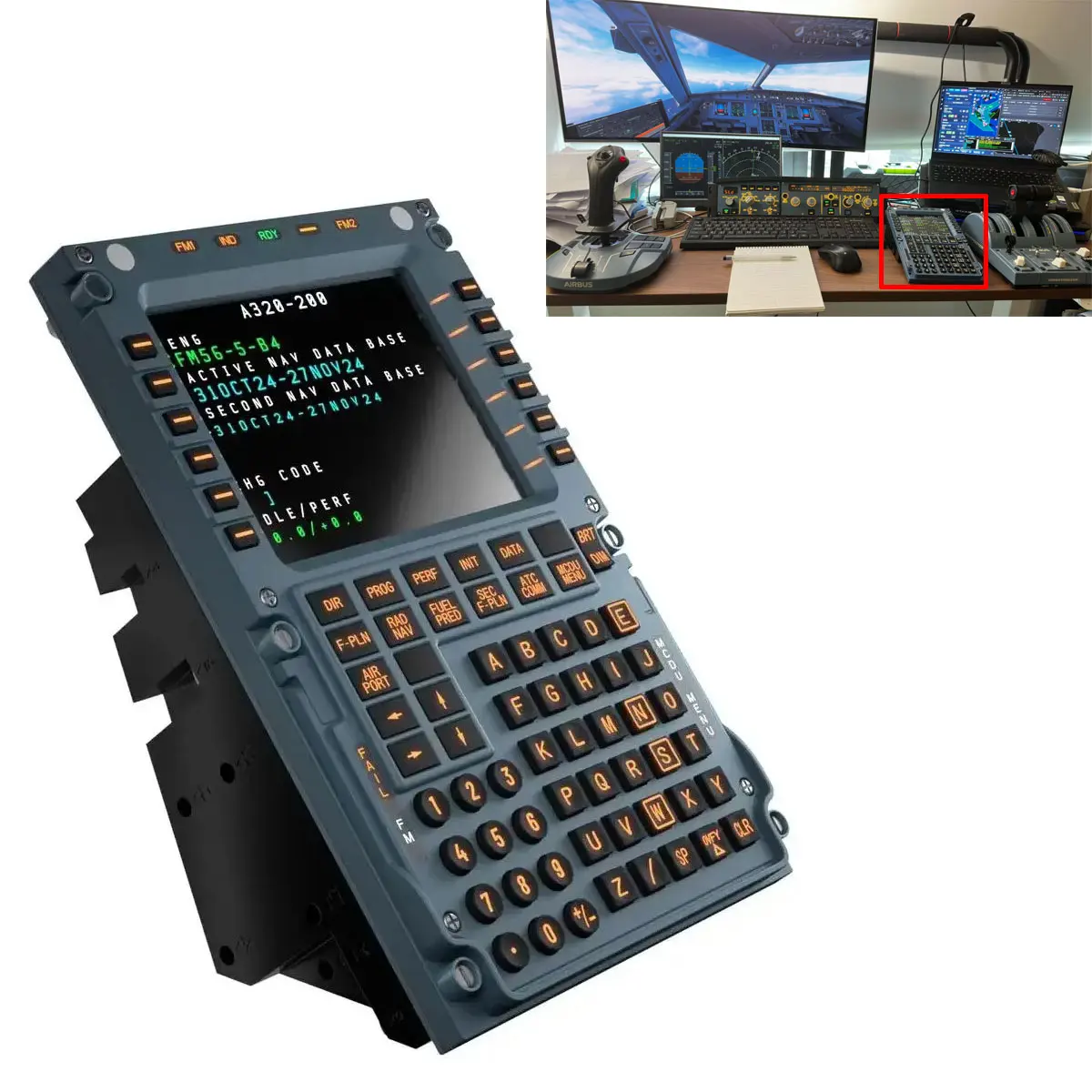 WINWING Flight Simulator MCDU Toliss Fenix Flight Control Display Civil Aviation Control Panel A320 For X-Plane MSFS - Image 4