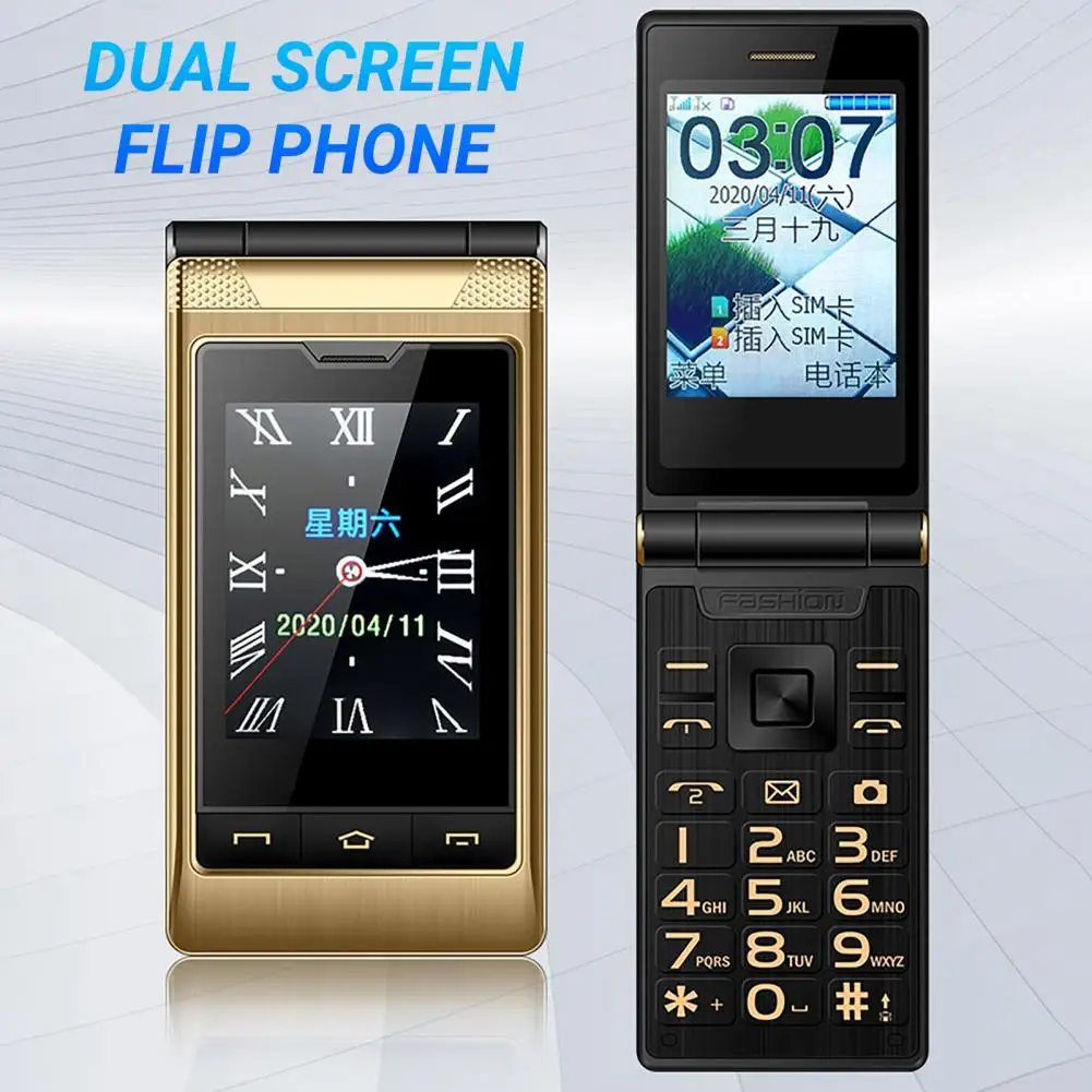 Handphone Voice Broadcast Flip Big Button Spare Mobile Phone Long Standby Time Multiple Languages Cell Phone for Elder