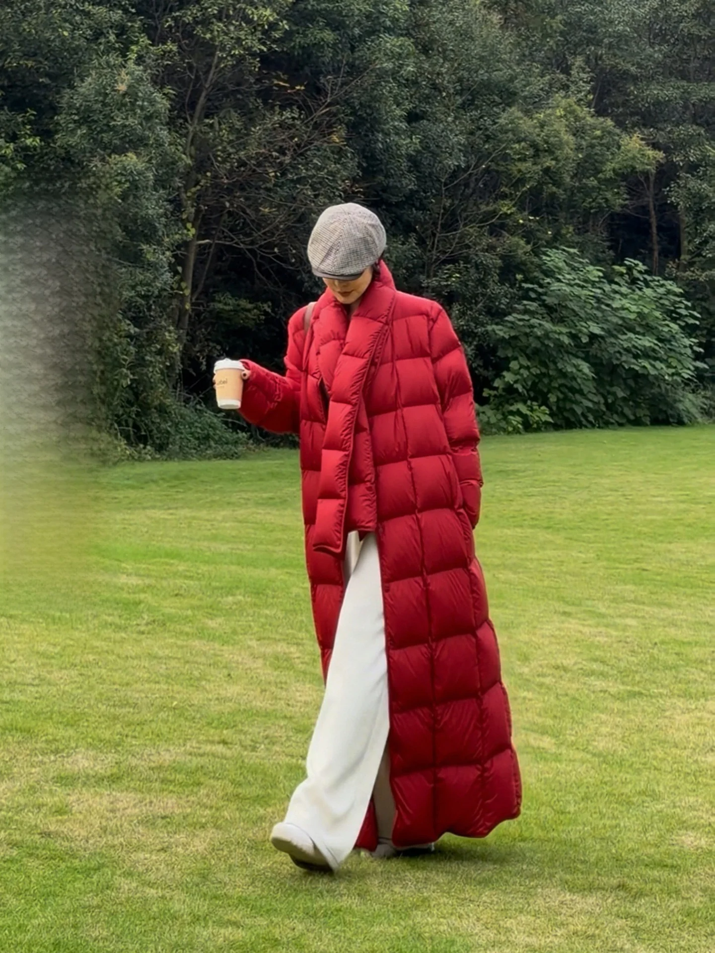 

Long Puffer Jacket Women's Thickened Goose down Bread Style Winter Warm Anti-Cold Flat Sugar Cozy Style City Casual Fashion