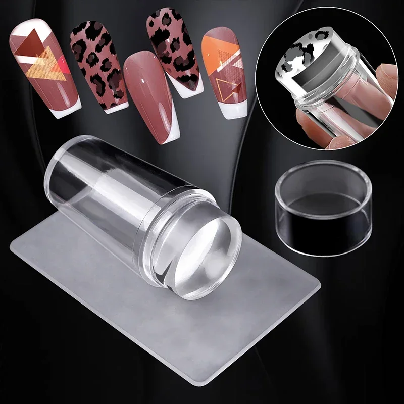 Kit de placas de estampado para decoración de uñas, placa de diseño de manicura francesa, plantilla de esmalte, sello, raspador, accesorios, herramientas