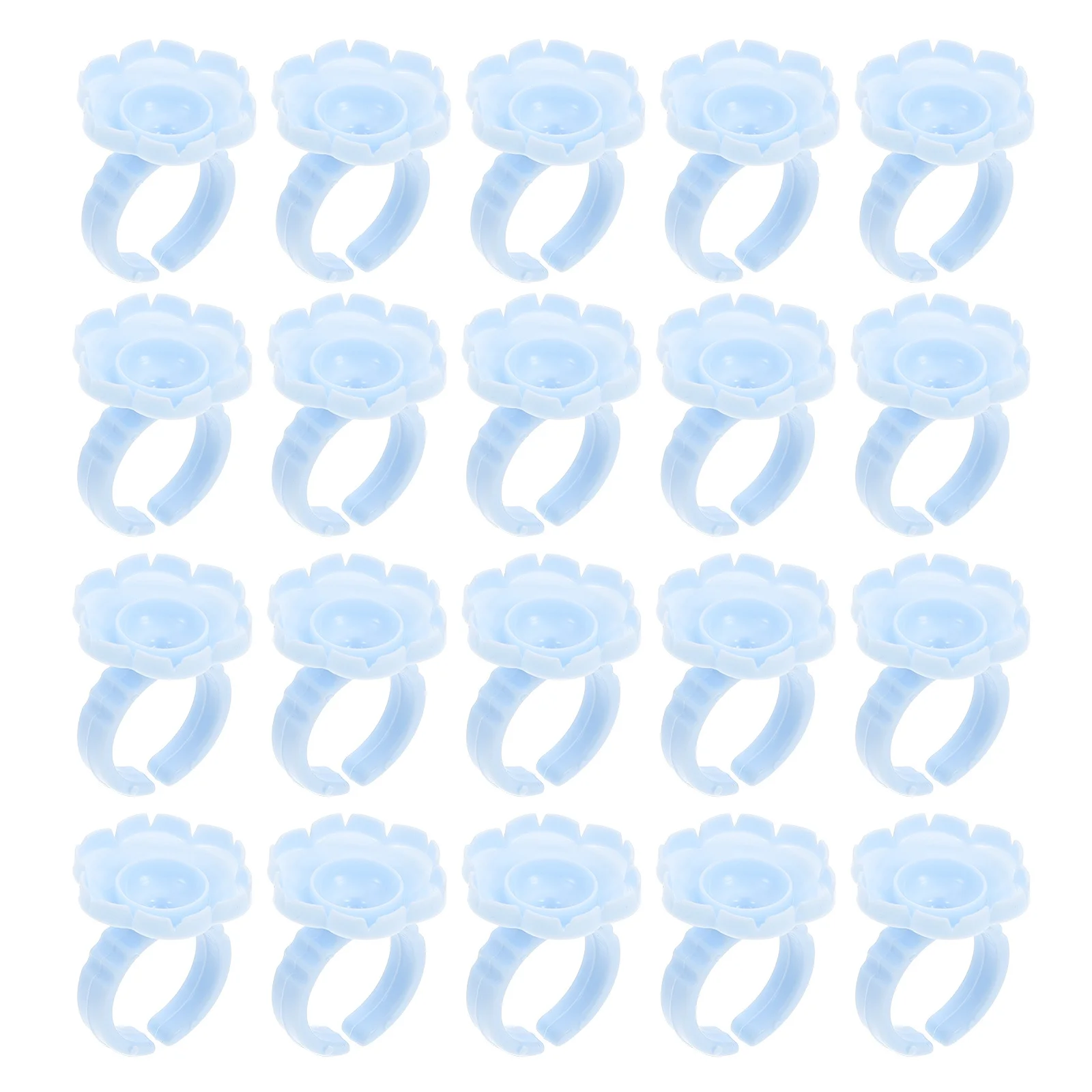 100 anéis de cola para cílios, ferramenta de extensão de cílios de alta qualidade, compacto e leve para uso doméstico, faça você mesmo e salão de beleza, melhora o enxerto