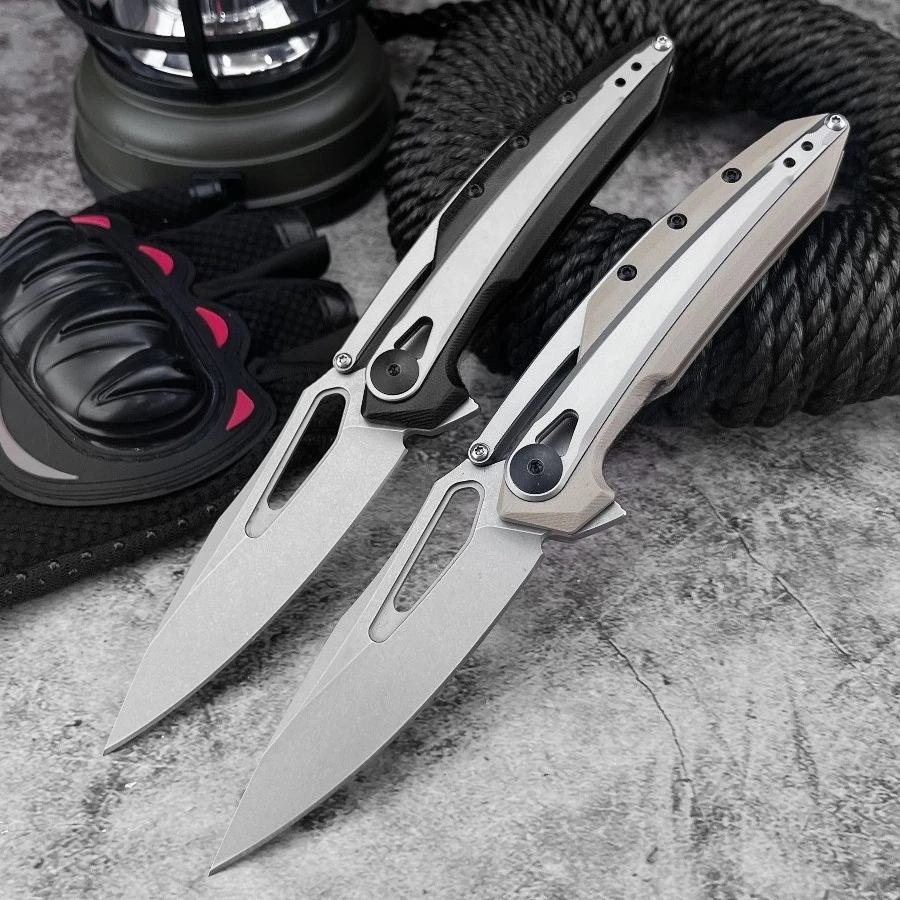 Z 0990 سكين جيب مدمج مع D2 شفرة 420 مقبض فولاذي + G10 قبضة التخييم في الهواء الطلق بقاء EDC الهروب أداة هدايا الرجال