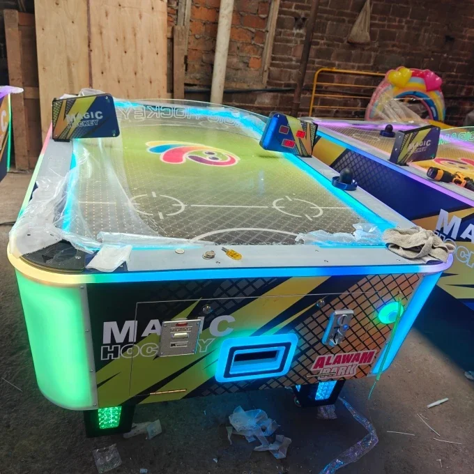 Máquina de Hockey de Aire Operada con Monedas para Interiores, Mesa de Hockey de Aire para Niños y Adultos, Venta al por Mayor de Fábrica