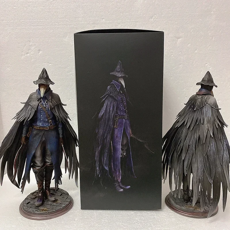 

30cm Bloodborne Crow Hunter And The Old Hunter Sickle Pvc Action Figure Sculpture Desktop Model Ornaments Toys Birthday Gifts