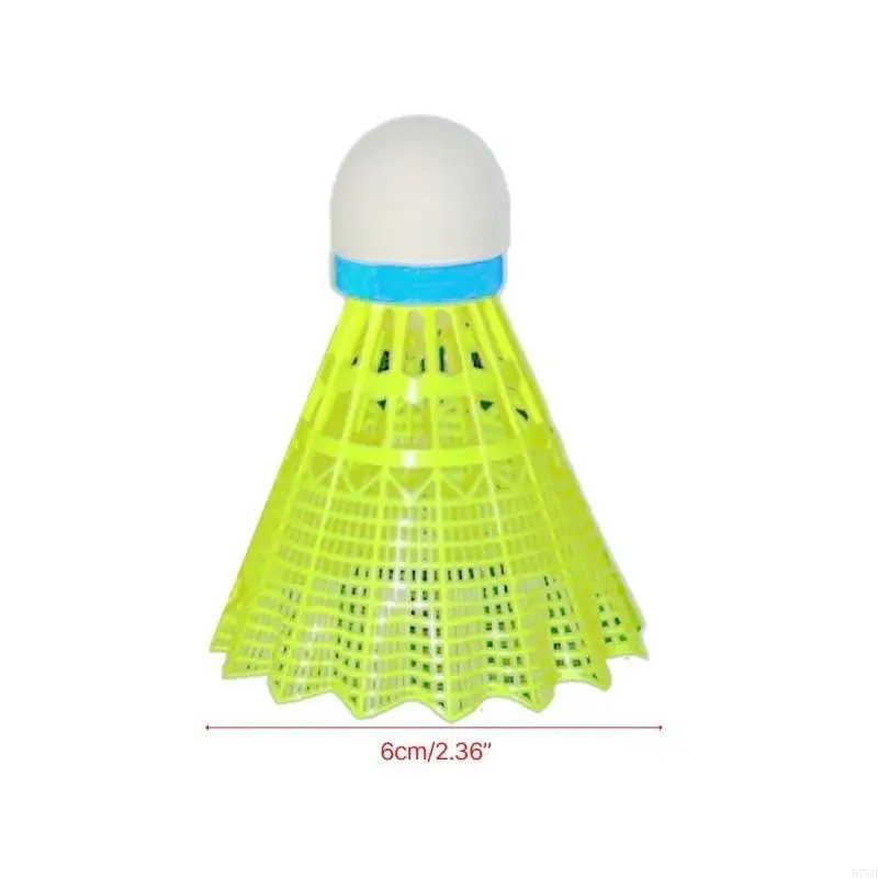 4pcs Nylon LED LED الريشة مكوتيكوكس تنس الريشة الداخلية في الهواء