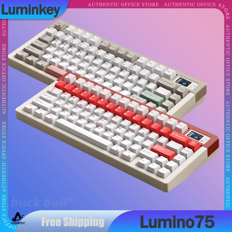 

Luminkey Lumino75 Mechanical Keyboard 3Mode 2.4G Bluetooth Wireless Keyboard Aluminum E-Sports Gaming Customized Keyboards Gifts