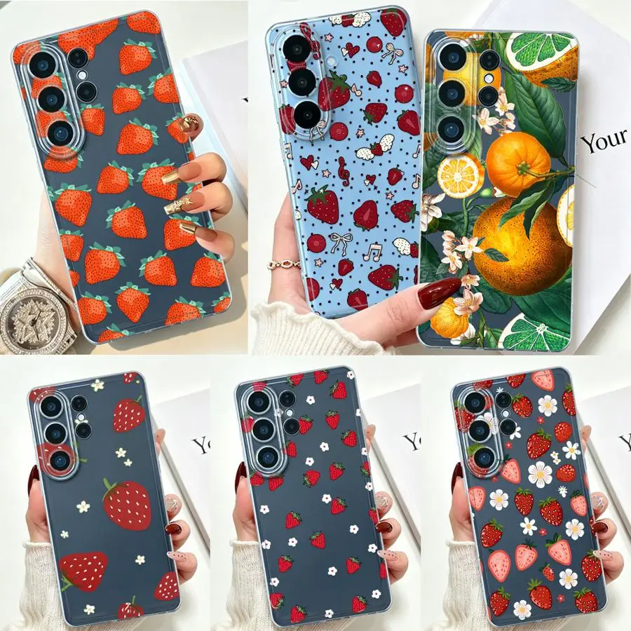 Fruit Graphic Phone Cover Case for Samsung Galaxy S26 Ultra S22 FE S25Ultra Note 20 Ultra 10 S20 Plus S26 S23 S24 S21 S25 Edge 